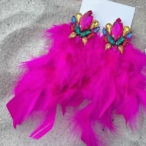 NWOT one  feather earrings